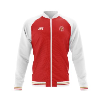 FULL ZIP TRACK TOP - WHITE RED | WHITSTABLE