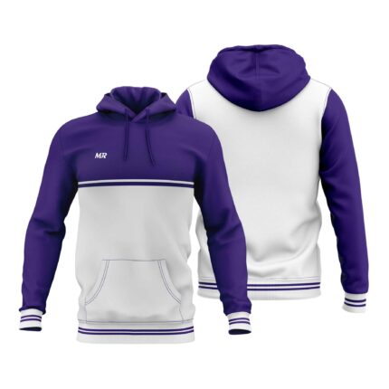 HOODIE – DARK PURPLE & WHITE | AERO FLEX RANG