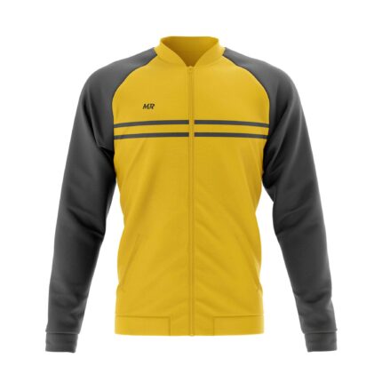 FULL ZIP TRACK TOP – YELLOW & DARK GRAY | AERO FLEX RANGE