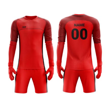 GOALKEEPER UNIFORM – RED BLACK | PRO RANGE