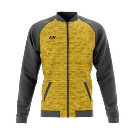FULL ZIP TRACK TOP – MANGO YELLOW & DARK GRAY | THERMO CORE RANGE