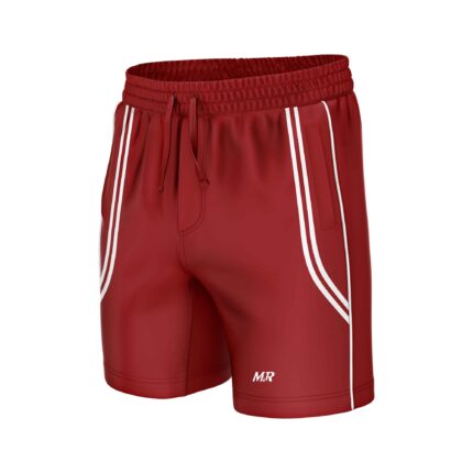TRAINING SHORT – MAROON WHITE |  CLIMA-FIT RANGE