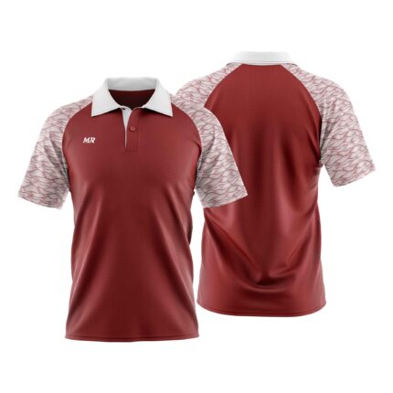 POLO SHIRT – MAROON & WHITE | CLIMA-FIT RANGE