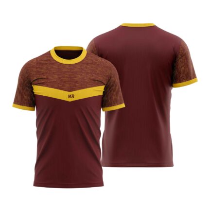 T-SHIRT – MAROON & YELLOW | THERMO-CORE RANGE